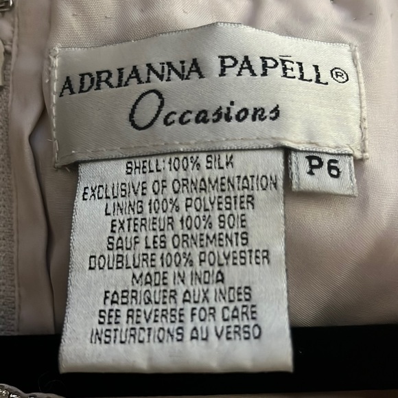 Adrianna Papell Occasions Silk Bead Embroidered Tank- Size 6 - Picture 6 of 6